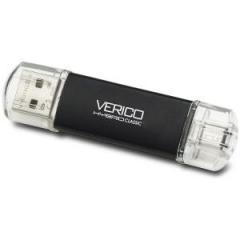 VERICO 16GB USB 2.0/microUSB Черен