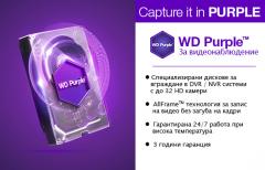 HDD 4TB SATAIII WD Purple NV 64MB for NVR/Surveillance (3 years warranty)