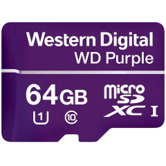 МicroSD Card 64GB WD Purple for 24/7 video surveillance cameras