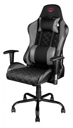 TRUST GXT 707G Resto Gaming Chair - grey + GXT 260 Cendor Headset Stand
