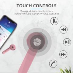 TRUST Primo Touch Bluetooth Earphones Pink