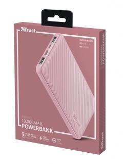TRUST Primo Fast Ultra-thin Powerbank 10000 mAh Pink