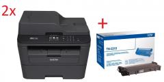 2x Brother MFC-L2720DW Laser Multifunctional + Brother TN-2310 Toner Cartridge Standard