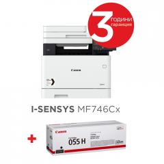 Canon i-SENSYS MF746Cx Printer/Scanner/Copier/Fax + Canon CRG-055H BK