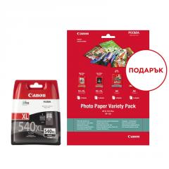 CANON PG-540XL BK + Canon Photo Paper Variety Pack A4 & 10 x 15cm (VP-101)