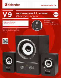 Колонки Defender 2.1 Speaker system V9 11W(2x3W + Субуфер 5W)