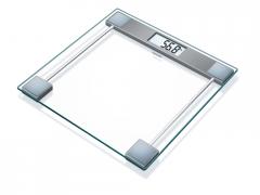 Beurer GS 11 Glass Bathroom Scale; transparant glass; 150 kg / 100 g