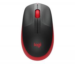 Logitech M190 Full-size wireless mouse - RED - 2.4GHZ - N/A - EMEA - M190