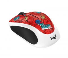 Logitech Doodle Collection - M238 Wireless Mouse - CHAMPION CORAL