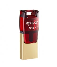 Apacer 64GB AH180 Red - USB 3.1/Type-C Dual Flash Drive