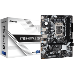 ASROCK MB LGA1700 B760 2 x DDR5 DIMM 2 x Hyper M.2 1 x Ultra M.2  4 x SATA3 1 x D-Sub Port 1 x