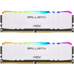 Crucial Ballistix 2x8GB (16GB Kit) DDR4 3200MT/s  CL16  Unbuffered DIMM 288pin White RGB