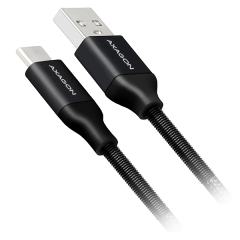 AXAGON BUCM-AM20SB SPRING cable USB-C <-> USB-A 2.0