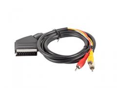 Lanberg cable SCART (EURO)-RCA x3 1.8m