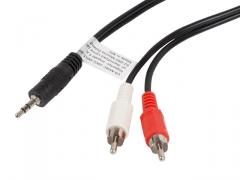 Lanberg mini jack 3.5mm (M) 3 pin -> 2X RCA (chinch) (M) cable 1.5m