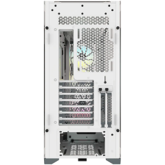 CORSAIR iCUE 5000X RGB Tempered Glass Mid-Tower ATX PC Smart Case White