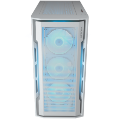 COUGAR | Uniface RGB White | PC Case | Mid Tower / Mesh Front Panel / 4 x 120mm ARGB Fans / TG Left