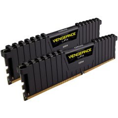 Corsair 16GB (2 x 8GB) DDR4 DRAM 3600MHz C20-23-23-43 Vengeance LPX AMD Ryzen Memory Kit - Black