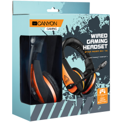 CANYON Gaming headset 3.5mm jack with adjustable microphone and volume control