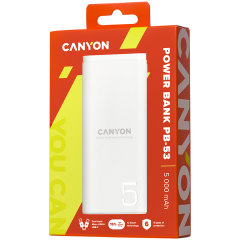 CANYON PB-53 Power bank 5000mAh Li-poly battery