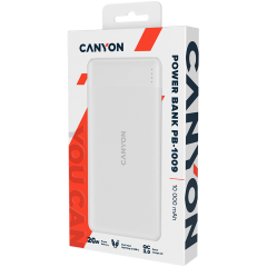 CANYON power bank PB-109 10000 mAh PD 18W QC 3.0 20W White