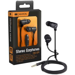 CANYON metal housing earphone with handsfree function for most smartphones and mobile devices
