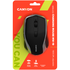 CANYON mouse MW-19 EU Wireless Charge Black Silver