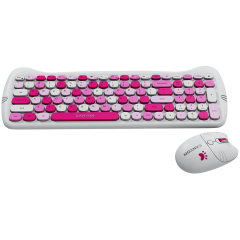 CANYON HSET-W6 EN Keyboard+Mouse Kitty Edition AAA+АА Wireless Pink