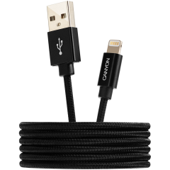 CANYON MFI-3 Charge & Sync MFI braided cable with metalic shell