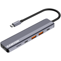 CANYON hub DS-17 6in1 4k USB-C Grey