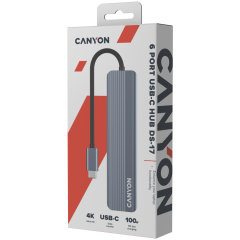 CANYON hub DS-17 6in1 4k USB-C Grey