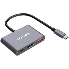 CANYON hub DS-4 3in1 USB-C Grey