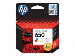 HP 650 ink cartridge tri-colour standard capacity 200 pages 1-pack