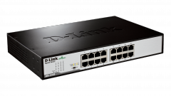 Суич D-Link DGS-1016D/E неуправляем 16-port 10/100/1000 Gigabit Desktop Switch