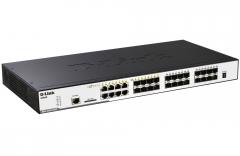 D-Link 24-port SFP Layer 2 Stackable Managed Gigabit Switch including 8-port Combo 1000BaseT/SFP