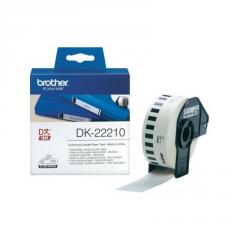 Brother DK-22210 Roll White Continuous Length Paper Tape 29mmx30.48M (Black on White)