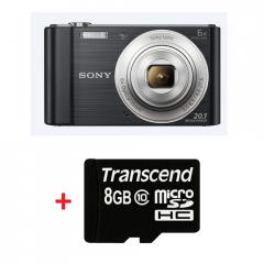 Sony Cyber Shot DSC-W810 black + Transcend 8GB micro SDHC (No Box & Adapter - Class 10)