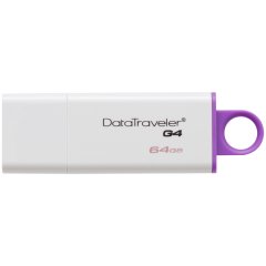 Kingston  64GB USB 3.0 DataTraveler I G4 (White + Purple)