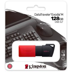 Kingston 128GB USB3.2 Gen1 DataTraveler Exodia M (Black + Red)
