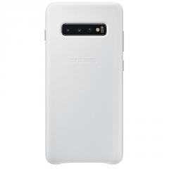 Samsung Galaxy S10+ Leather Cover White