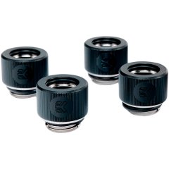 EK-HDC Fitting 12mm - Black (4-pack)