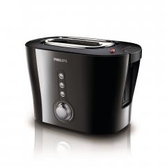 Philips Тостер Viva Collection  2 slot 3 function Black silver Extra wide slot