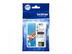 BROTHER LC421VAL 4pack Ink Cartridge up to 200 pages with DR Security Tag