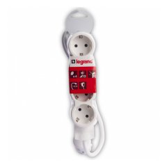 Legrand-Power Strip-Multi-outlet extension - 4x2P+E - 1.5 m cord (White). Wall-mounting