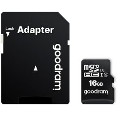 GOODRAM 16GB MicroSDHC with adapter