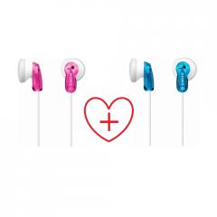 Sony Headset MDR-E9LP pink + Sony Headset MDR-E9LP blue