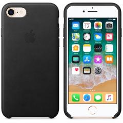 Apple iPhone 8/7 Leather Case - Black