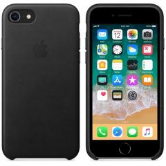 Apple iPhone 8/7 Leather Case - Black