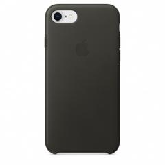 Apple iPhone 8/7 Leather Case - Charcoalæ Gray