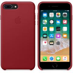 Apple iPhone 8 Plus/7 Plus Leather Case - (PRODUCT) RED
